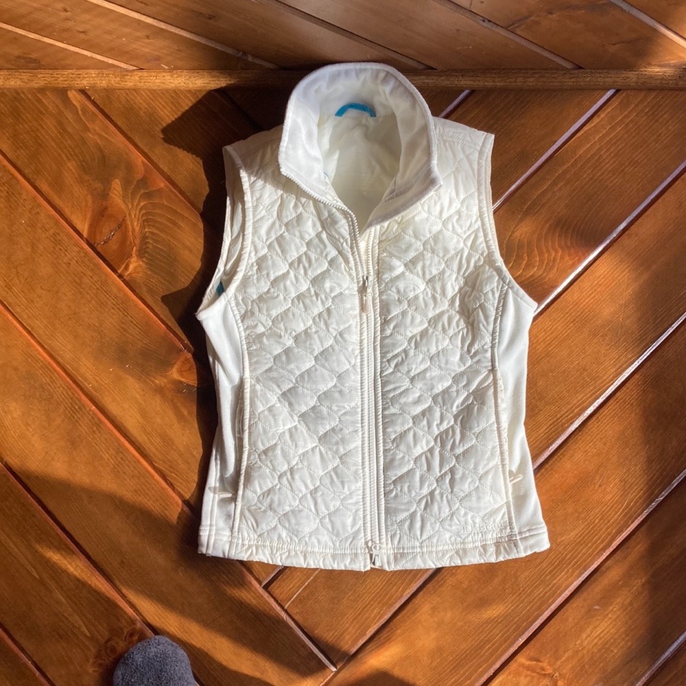 Sz S LL Bean ivory vest